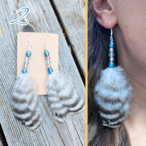 Real Feather Dangle Earrings