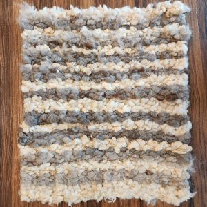 Handwoven Alpaca & Sheep Rug- Grey