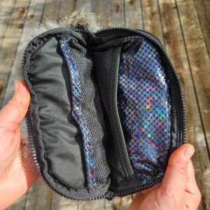 Rabbit Fluff Fanny Pack- Grey