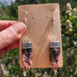 Skunk Paw Earrings