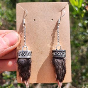 Skunk Paw Earrings