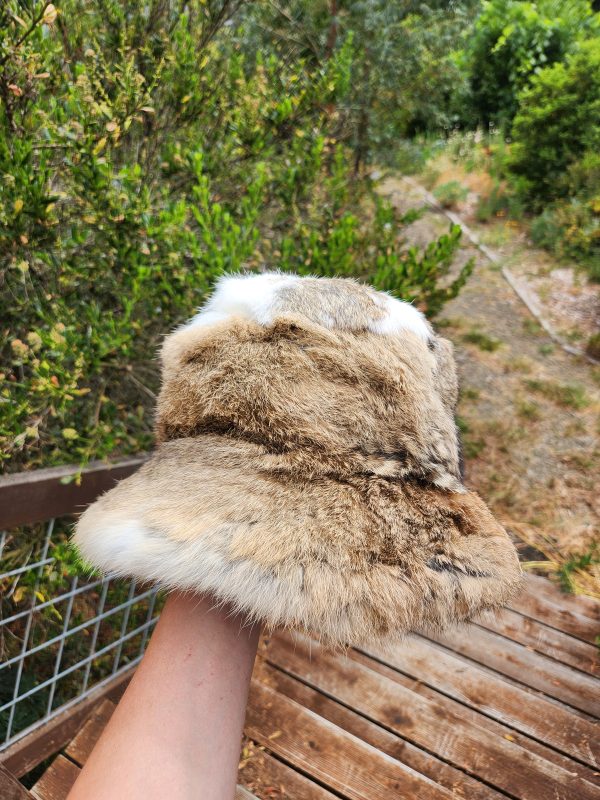 Rabbit Fur Bucket Hat (Broken Agouti) - Image 3