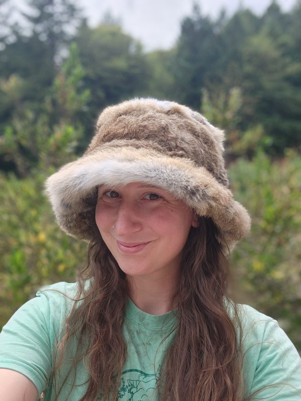 Rabbit Fur Bucket Hat (Broken Agouti)