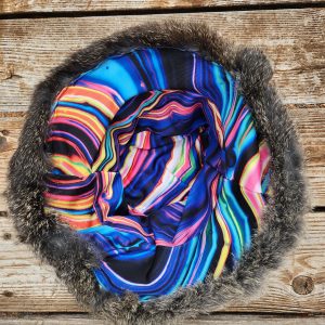 Rabbit Fur Bucket Hat (Two-Tone Grey)