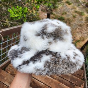 Rabbit Fur Bucket Hat (Broken Grey)