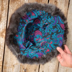 Rabbit Fur Bucket Hat (Black)