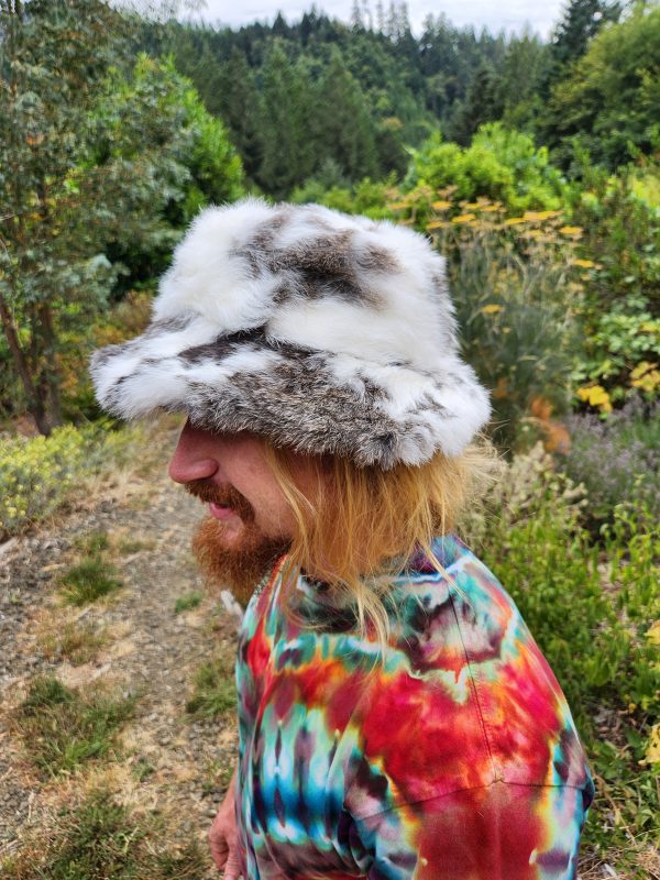 Rabbit Fur Bucket Hat (Broken Grey) - Image 2