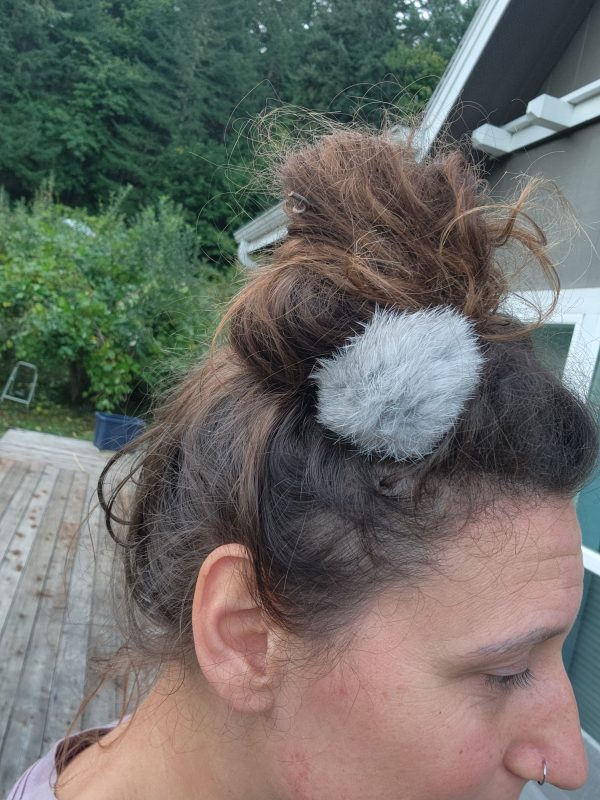 Rabbit Fur Hair Clip - Image 4
