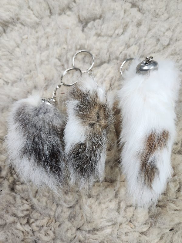 Small Rabbit Foot Keychain Rabbit’s Foot or Tail Keychain