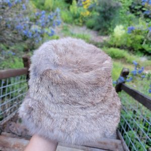 Rabbit Fur Bucket Hat (Brown)