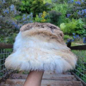 Rabbit Fur Bucket Hat (Light Brown)