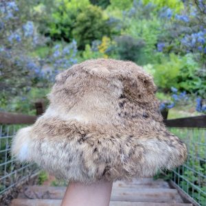 Rabbit Fur Bucket Hat (Light Brown)