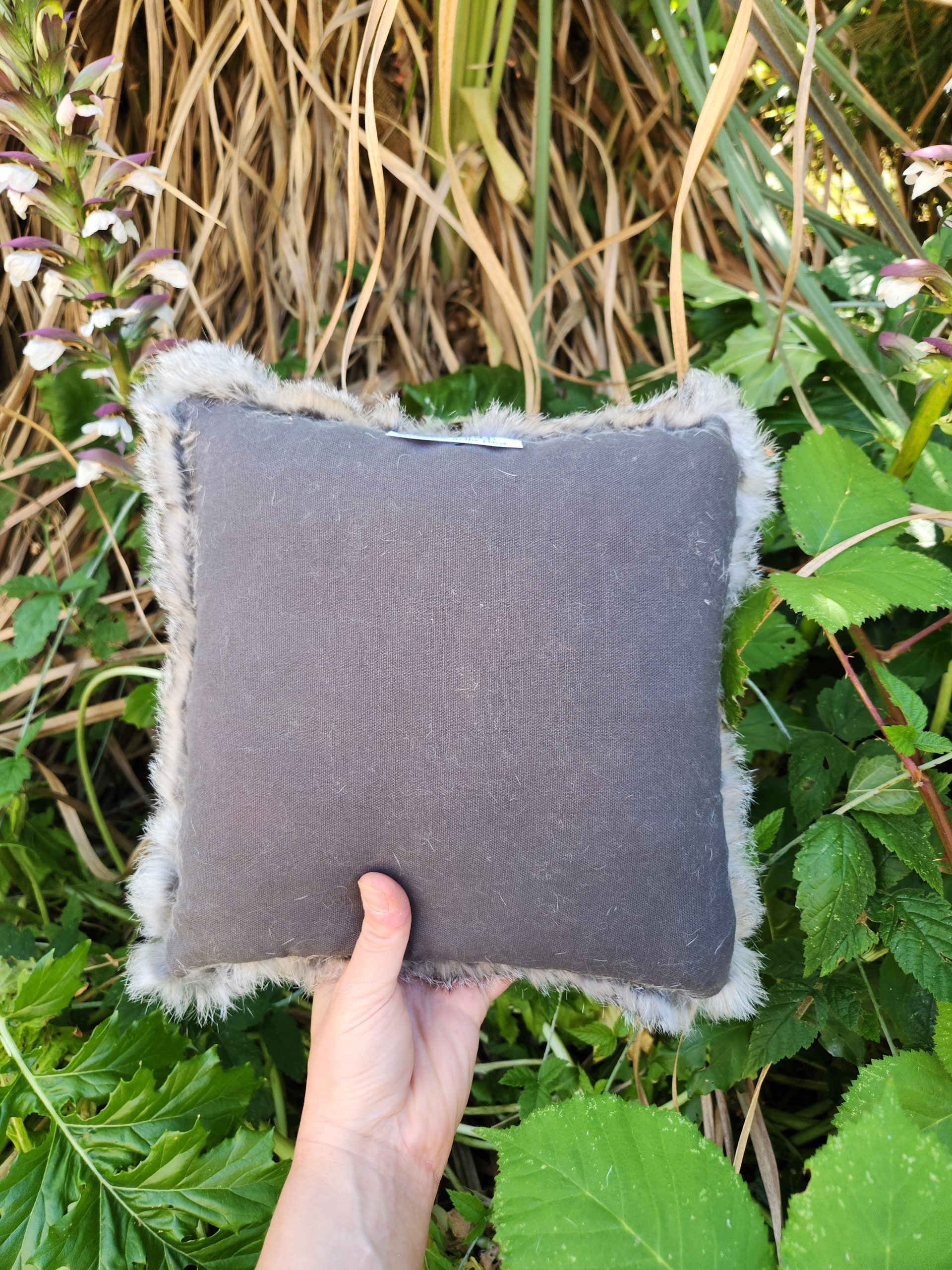 Rabbit Fur Pillow - Image 6