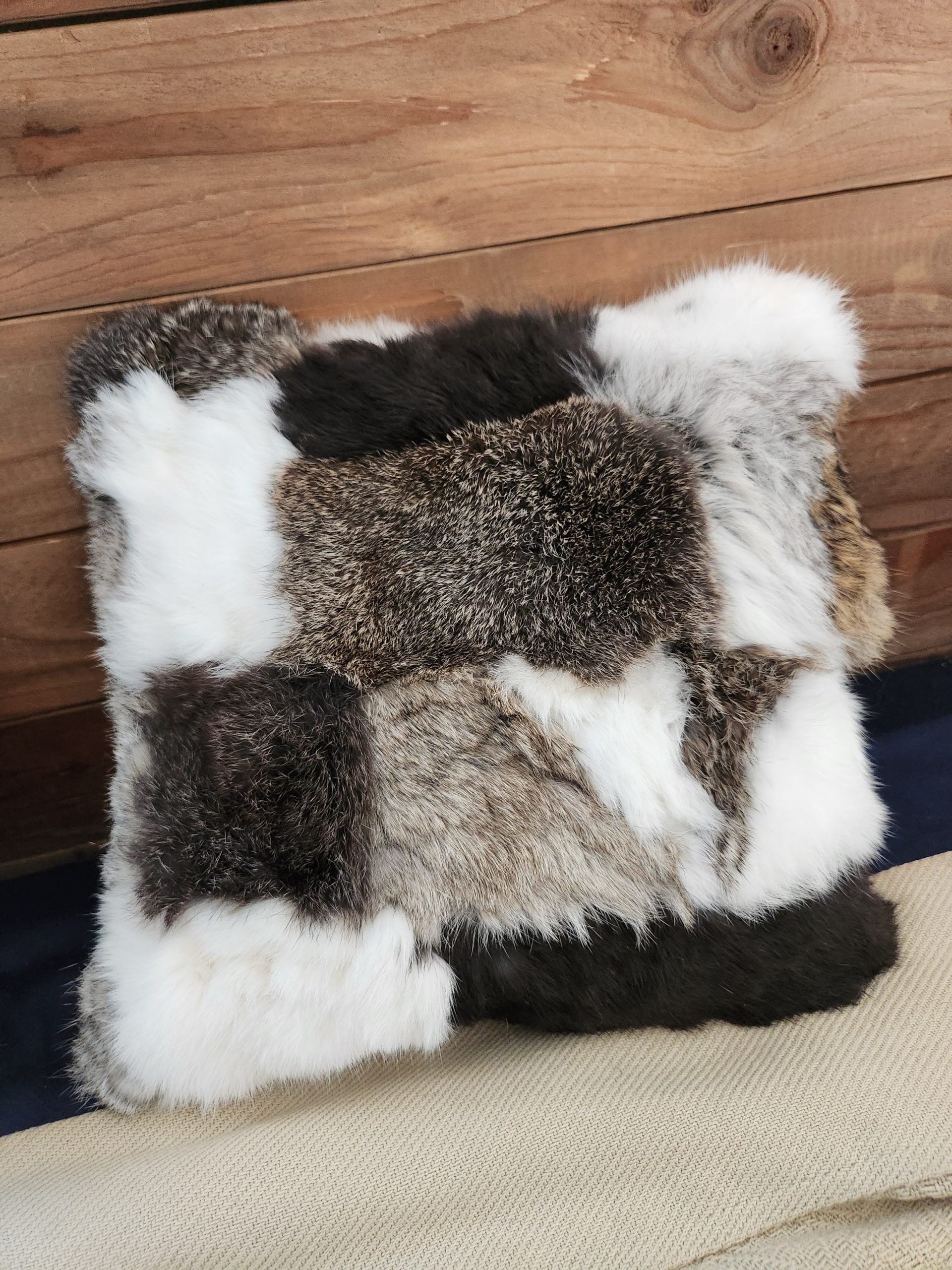 Rabbit Fur Pillow - Image 3