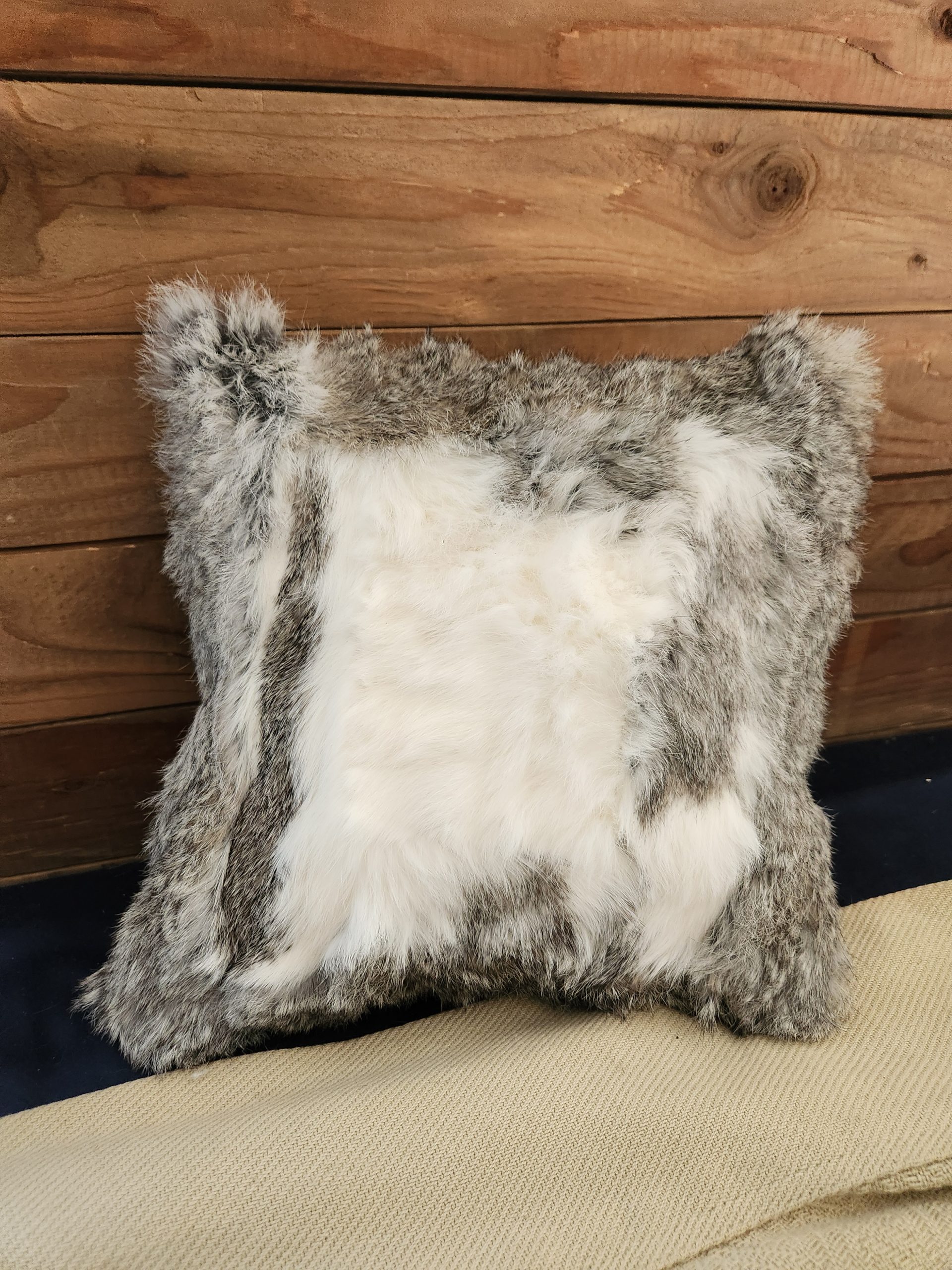 Rabbit Fur Pillow - Image 2