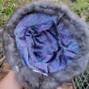 Rabbit Fur Bucket Hat- (Black)
