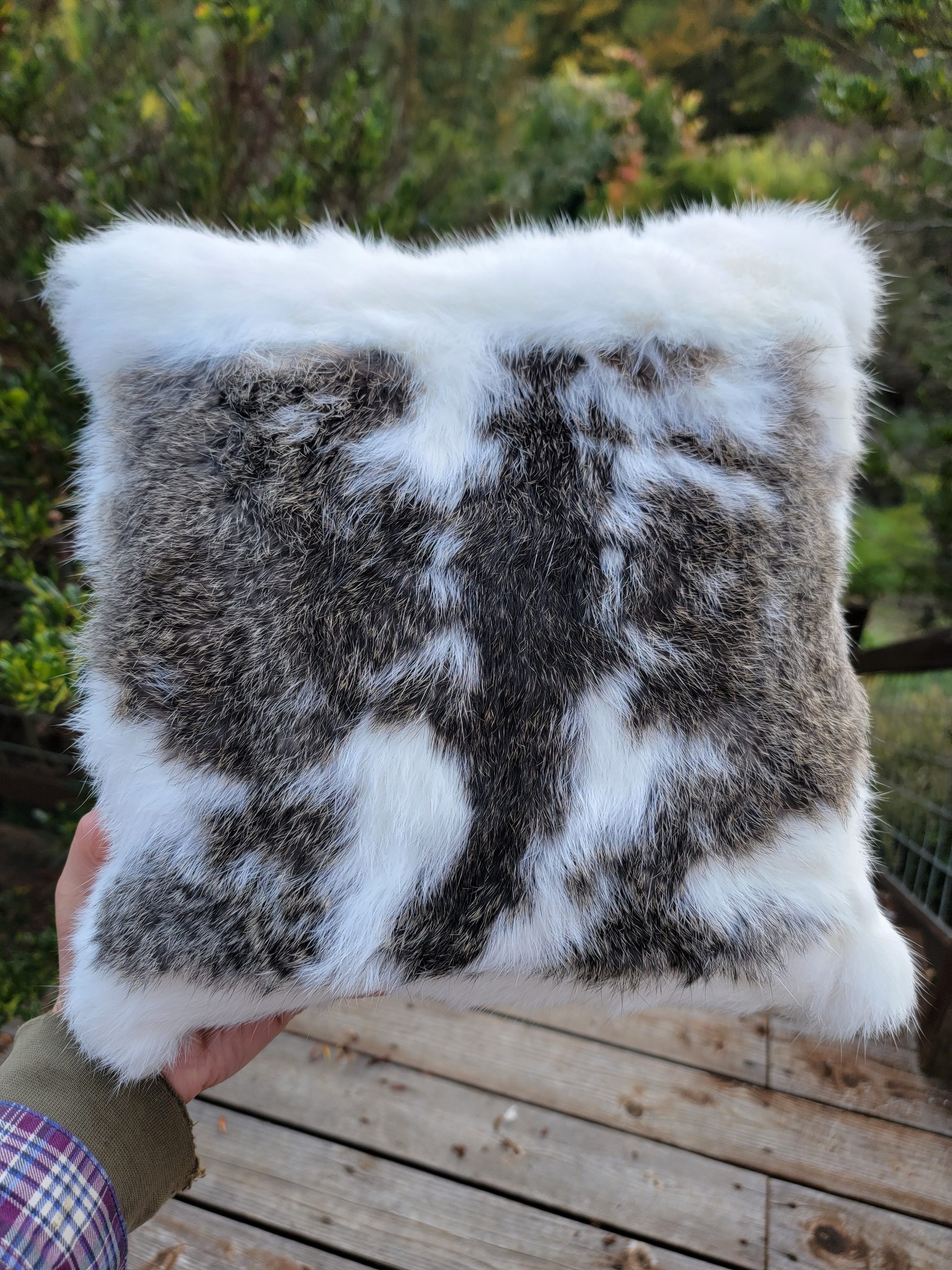 Rabbit Fur Pillow - Image 4